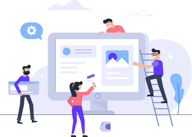 Web application development illustration