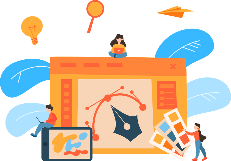 Mobile application development illustration